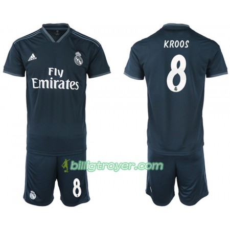 Billige Fotballdrakter Real Madrid KROOS 8 Barn Bortedraktsett 2018/19 Kortermet